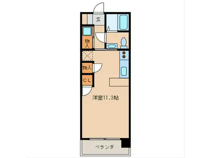 サーリアル21(ワンルーム/2階)の間取り写真