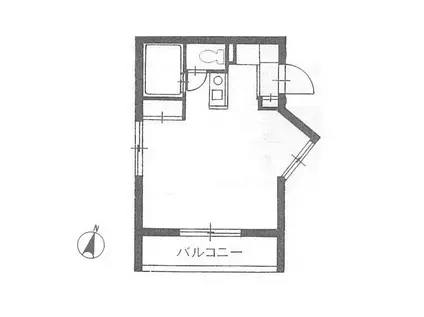 パンルンネックス・クリスタル大濠I(1K/1階)の間取り写真