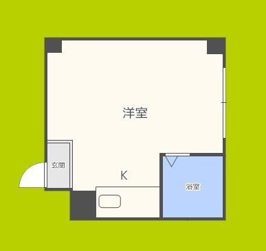 サクセス長居(ワンルーム/4階)の間取り写真
