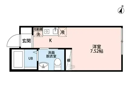 RIOVE北千住(ワンルーム/1階)の間取り写真