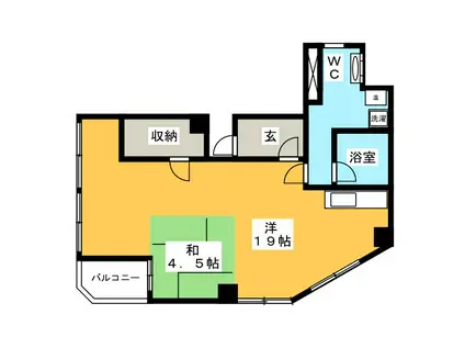 グランドステータス瀧野ビル(ワンルーム/5階)の間取り写真