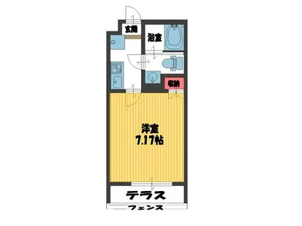 FESTARIA浦和(1K/1階)の間取り写真