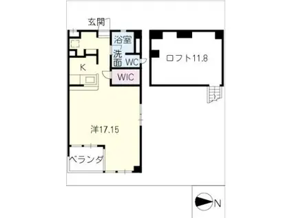 OSMANTHUS FRAGRANS(ワンルーム/7階)の間取り写真