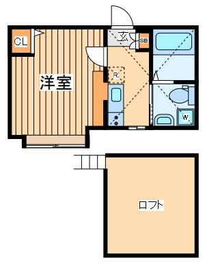 アザーレ・プラネ鶴川(1K/1階)の間取り写真