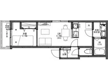ケイアイ レジデンス 西八王子3(1LDK/3階)の間取り写真