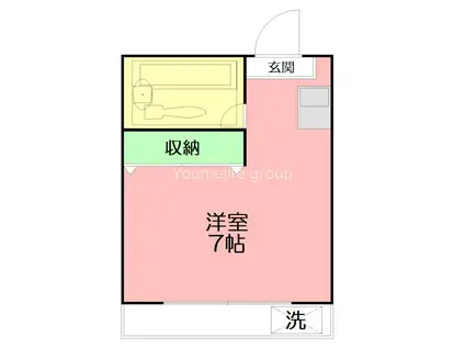 メゾン・ド・ブラン東海大学前(ワンルーム/2階)の間取り写真