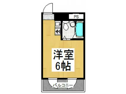 メゾン東村山(ワンルーム/3階)の間取り写真