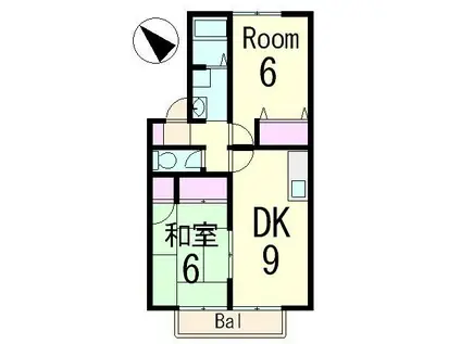 セジュール和2やわらぎ(2LDK/2階)の間取り写真