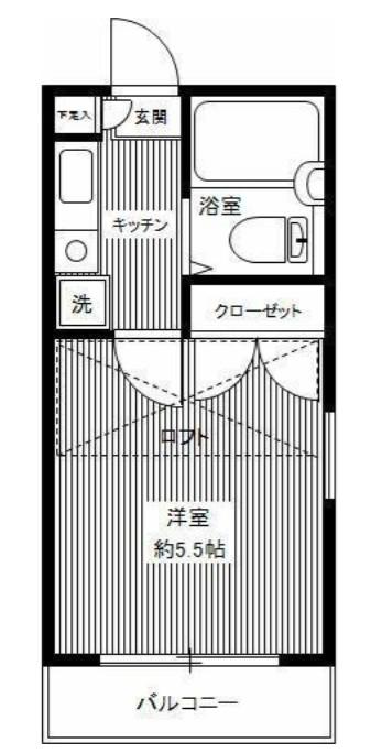 プレザンメゾン町田(1K/2階)の間取り写真
