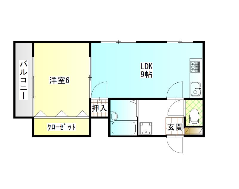 ファーストビル中央駅(1LDK/2階)の間取り写真