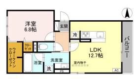 カームコート門戸(1LDK/1階)の間取り写真