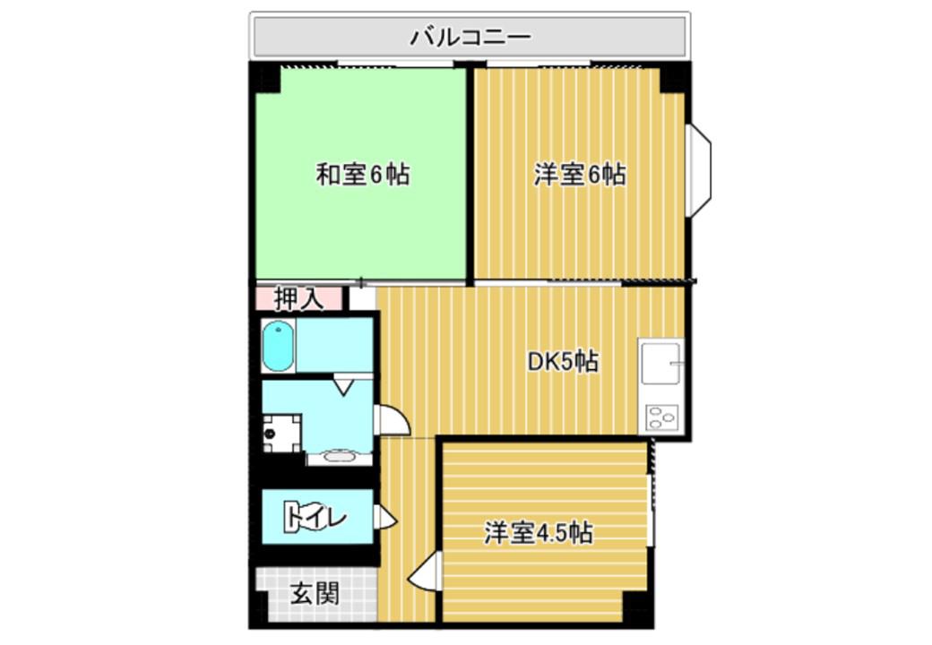 高橋ビル(3DK/3階)の間取り写真
