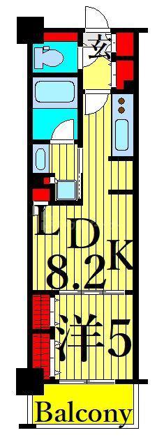 ジニア浅草(1LDK/9階)の間取り写真