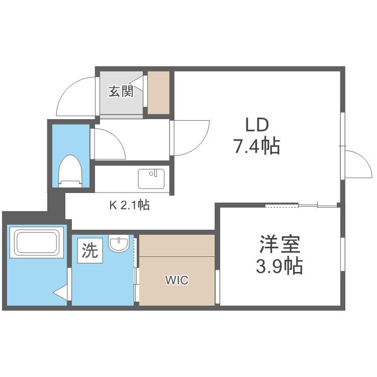 MAISON DE EST(1LDK/4階)の間取り写真