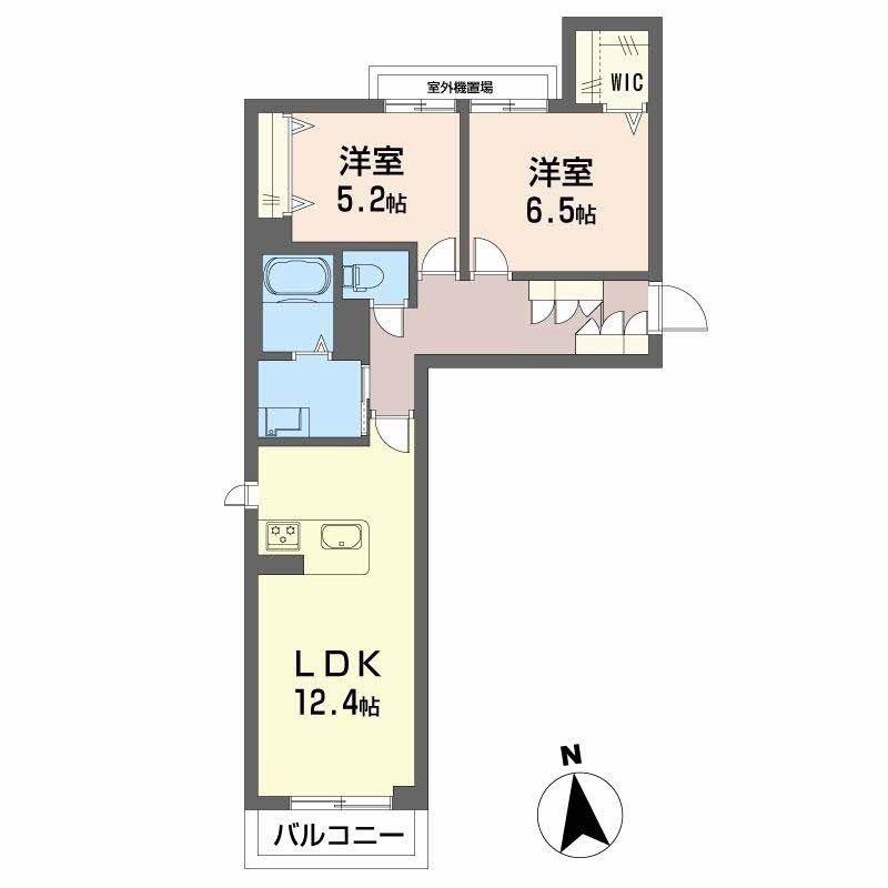 シャーメゾン リーベラ(2LDK/3階)の間取り写真