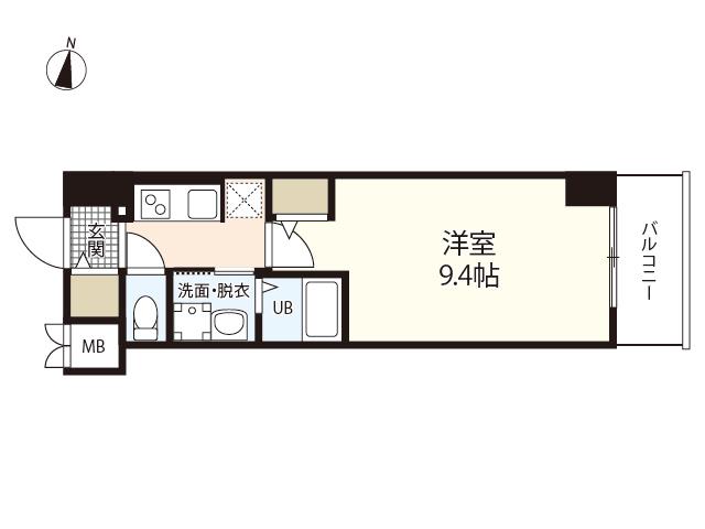 S-RESIDENCE広島駅DILETTO(1K/8階)の間取り写真