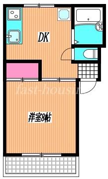 ダイヤハイツ3号館(1DK/1階)の間取り写真