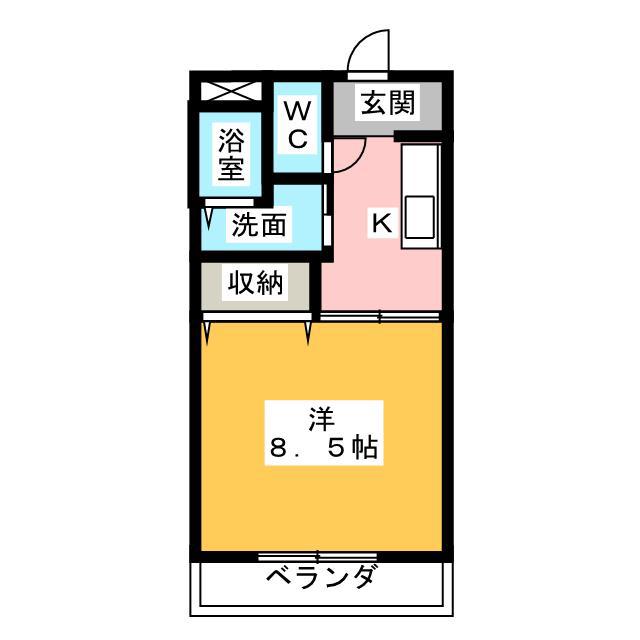 GRAND ESPOIR(1K/1階)の間取り写真