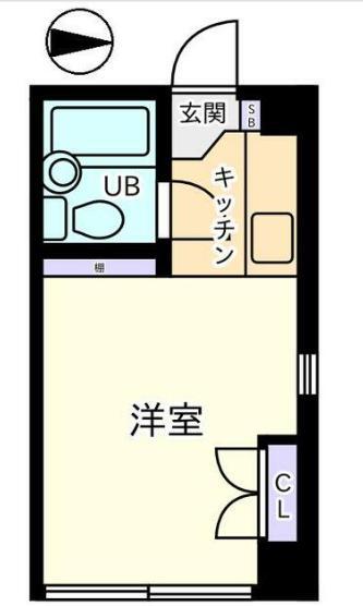 UKビル8412-女性限定ー(ワンルーム/3階)の間取り写真