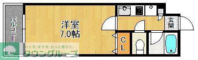 KS室見駅アベニュー(1K/4階)の間取り写真