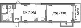 アベニューイン(1DK/2階)の間取り写真