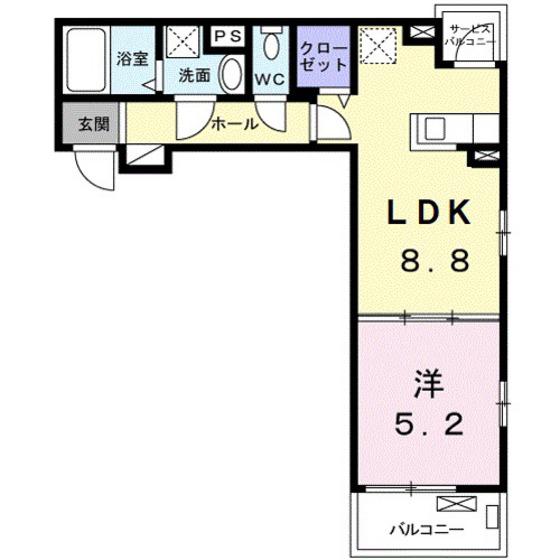 カサベルテ大町(1LDK/3階)の間取り写真
