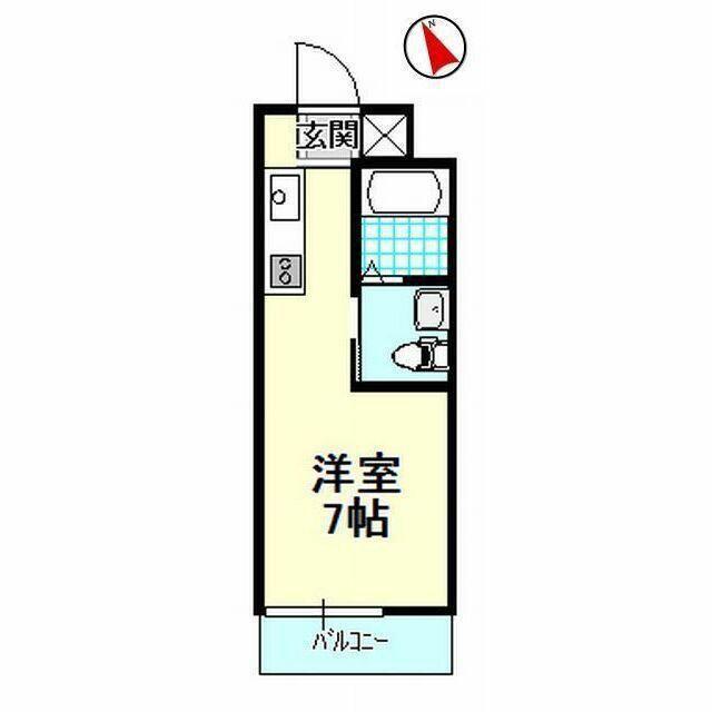コンフォール根上り松(ワンルーム/1階)の間取り写真