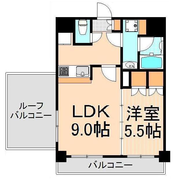 ベルシード梅島 ブランシュ(1LDK/5階)の間取り写真