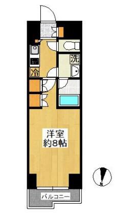 ルーブル南馬込六番館(1K/2階)の間取り写真