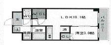 STEP UP COURT(1LDK/3階)の間取り写真