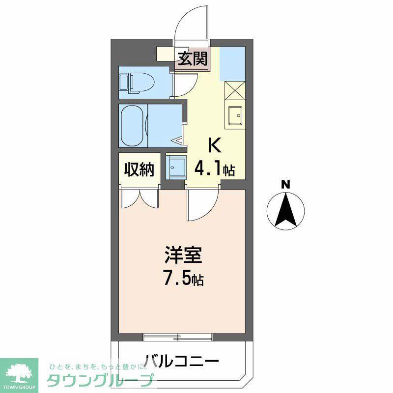 グランドステータスフリーダム(1K/1階)の間取り写真