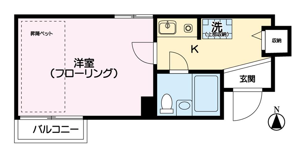 シェソワウィンII(1K/3階)の間取り写真