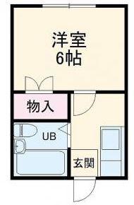 サンヒルズ飯塚(1K/3階)の間取り写真