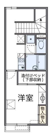 レオパレスLADY GRAYII(1K/2階)の間取り写真