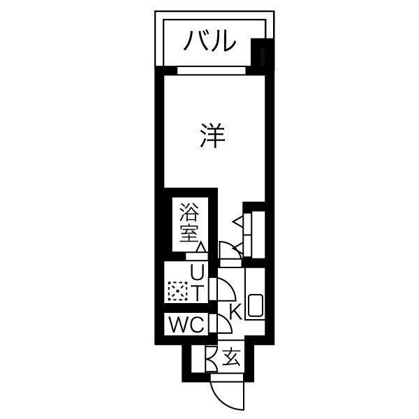 レジュールアッシュ塚本レジデンス(1K/6階)の間取り写真