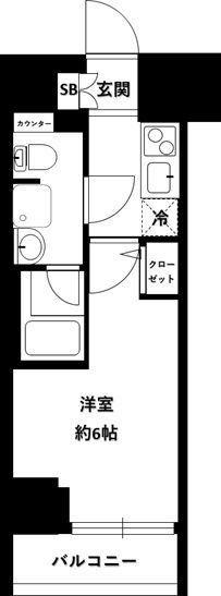MAXIV横浜大通公園(1K/7階)の間取り写真