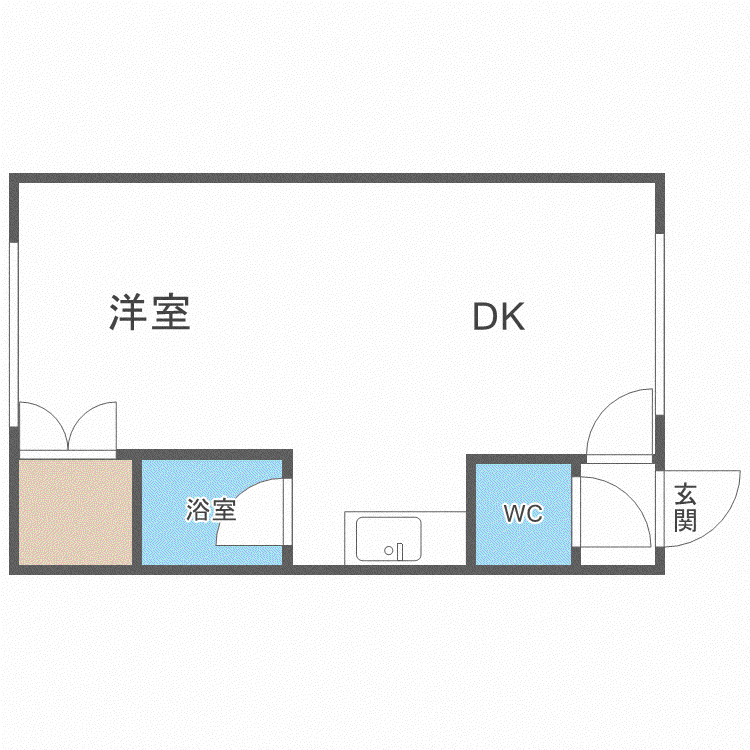 ヴィンテージスタイル310(1DK/3階)の間取り写真