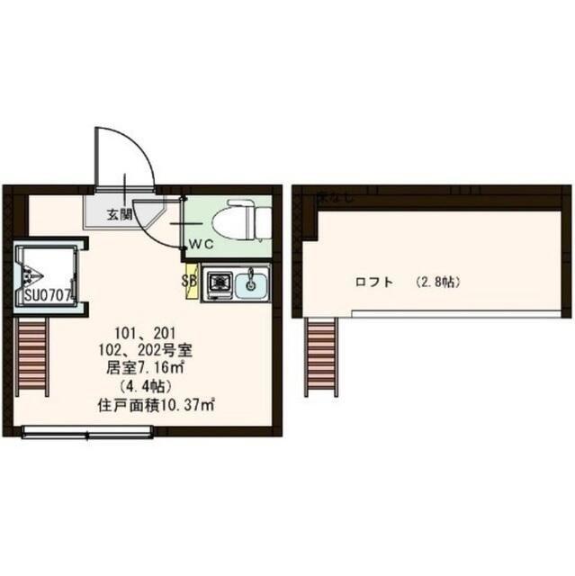 GLANZ大塚(ワンルーム/1階)の間取り写真
