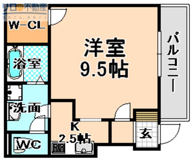 フォンテ(1K/1階)の間取り写真