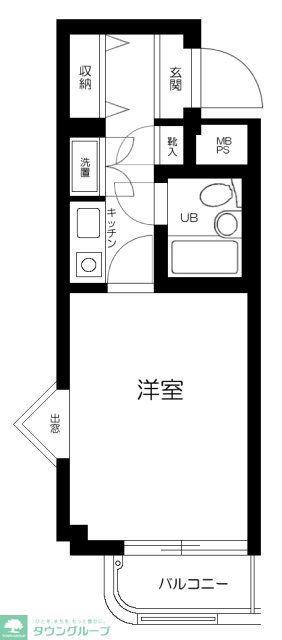 上板橋ダイカンプラザCITY(1K/3階)の間取り写真