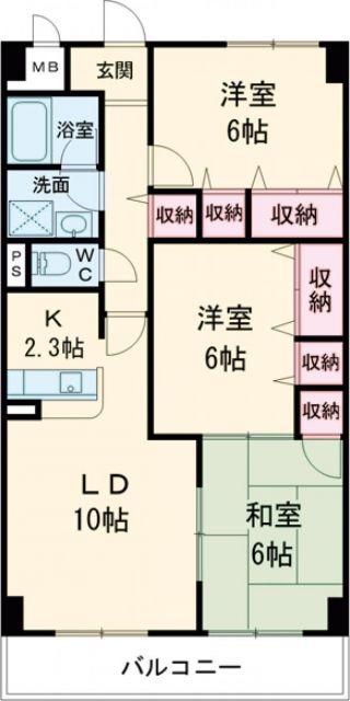ステラルーチェ(3LDK/2階)の間取り写真