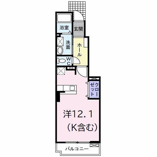 SWEET SEASON(1K/1階)の間取り写真