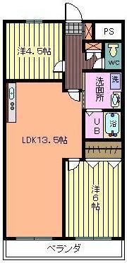 グリーンパークタニグチ(2LDK/3階)の間取り写真