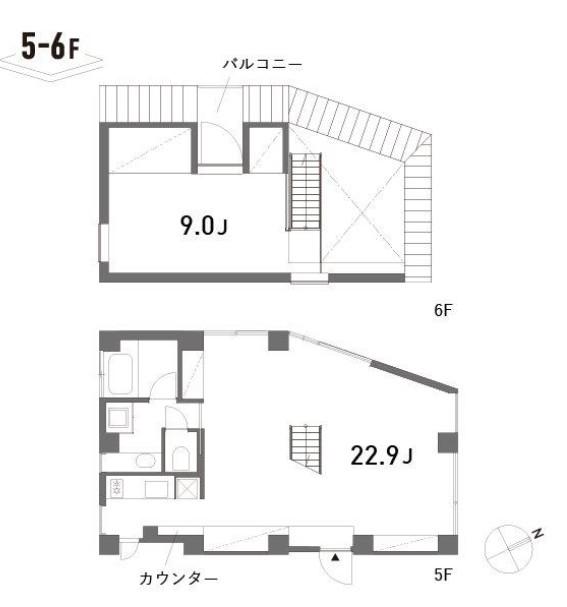 AOBADAI.HILLZ アオバダイヒルズ(1LDK/5階)の間取り写真