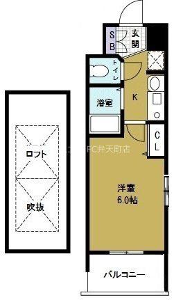 EC難波ウエスト-SIDE大阪ドーム前(1SK/8階)の間取り写真
