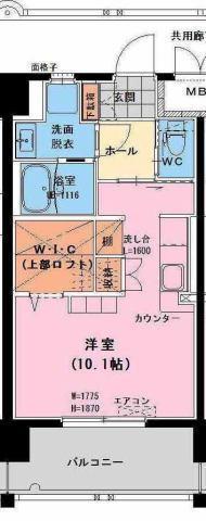 グランドアーク神宮東(ワンルーム/8階)の間取り写真