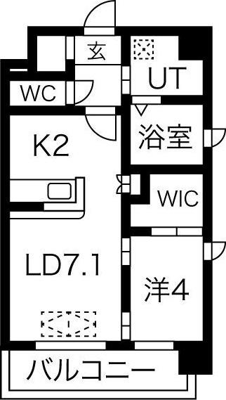 スプランディッド新大阪DUE(1LDK/8階)の間取り写真