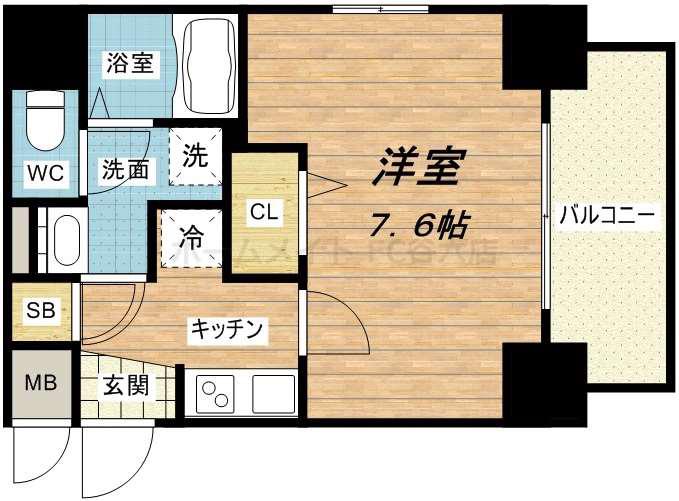 レオンコンフォート本町東(1K/12階)の間取り写真