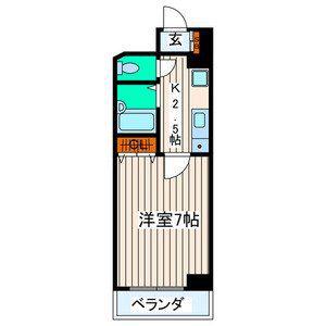 シティマンション錦町(1K/6階)の間取り写真