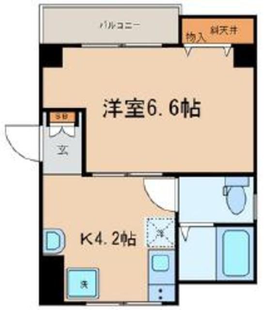 ロイヤルシティ西日暮里(1K/4階)の間取り写真